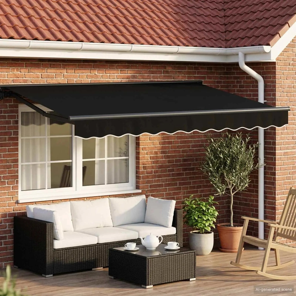 Tettuccio Elettrico Retrattile Nero e antracite 3 x 2,5 m 3422009