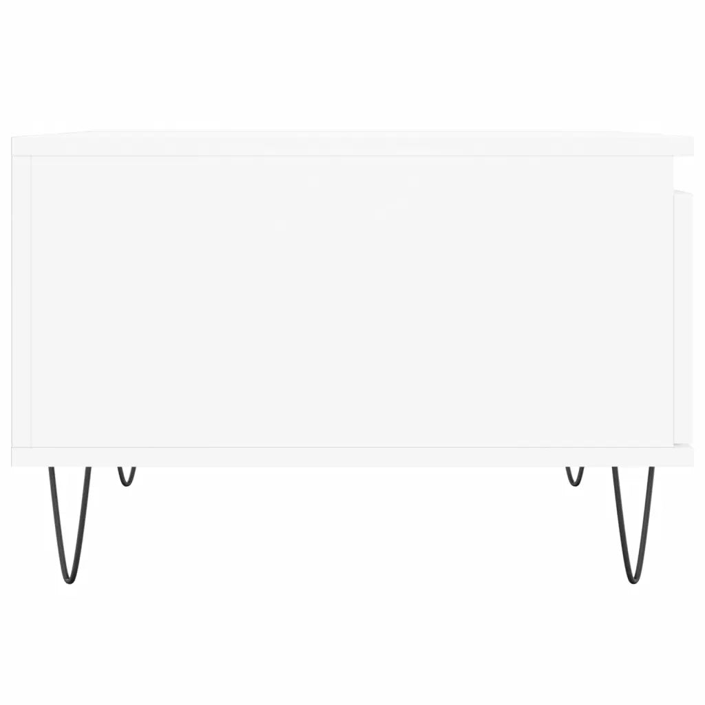 Tavolino da Salotto Bianco 55x55x36,5 cm in Legno Multistrato 830756