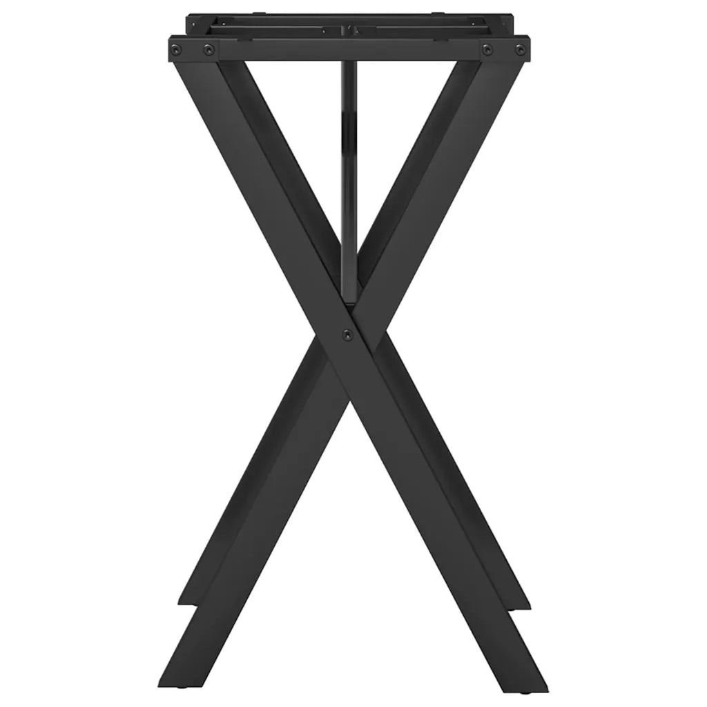 Telaio Gambe a X per Tavolo da Pranzo 40x40x73 cm in Acciaio 357903
