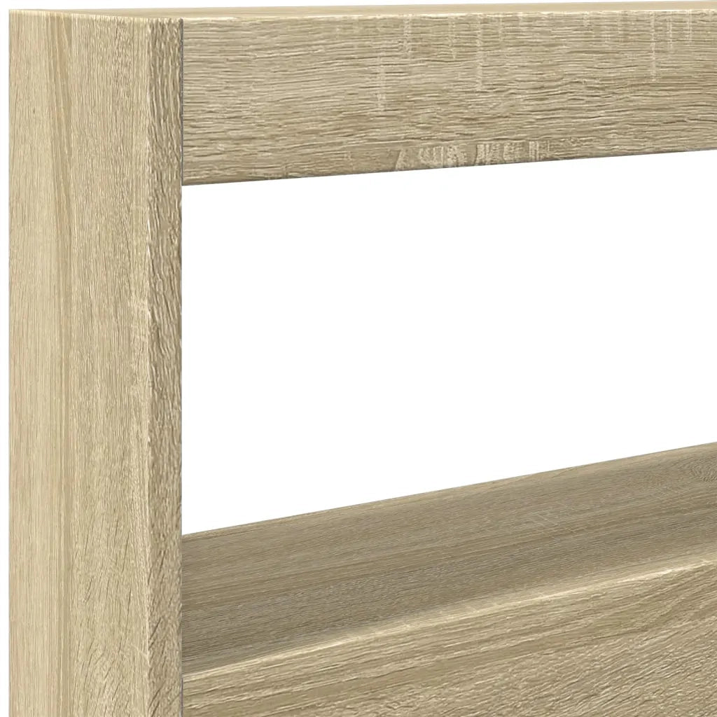 Testiera | Testata con Contenitore a LED Rovere Sonoma 100x17x102 cm