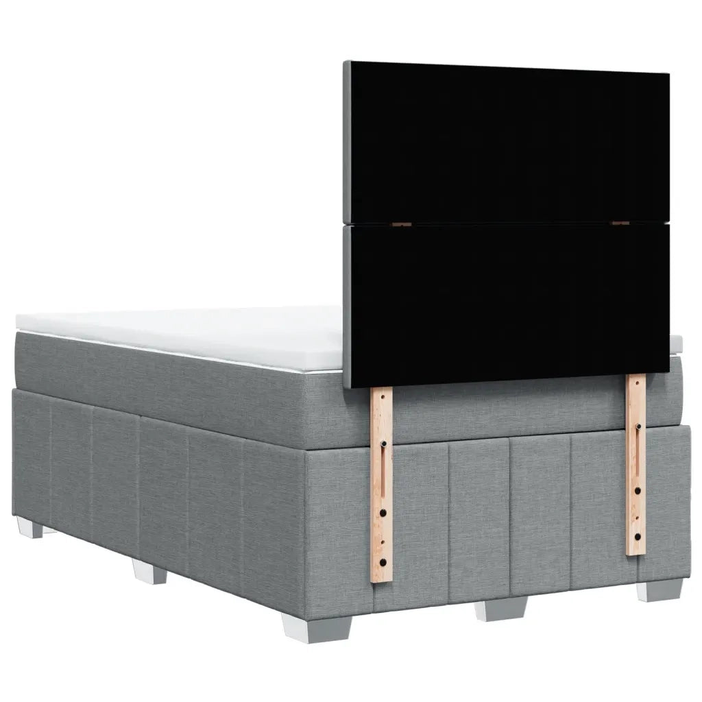 Giroletto a Molle con Materasso Grigio Chiaro 120x200cm Tessuto 3293928