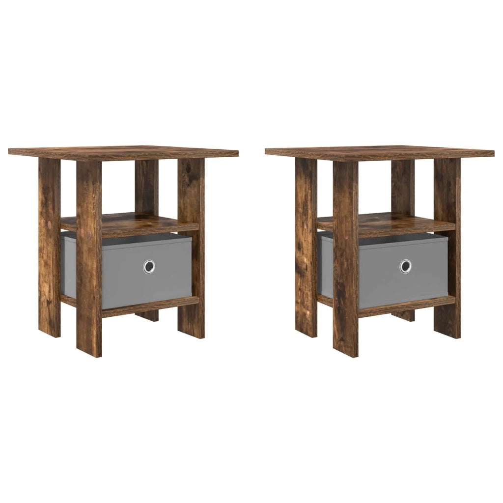 Comodino 2 pcs Rovere fumé 41 x 40 x 45 cm Legno multistrato 8000429