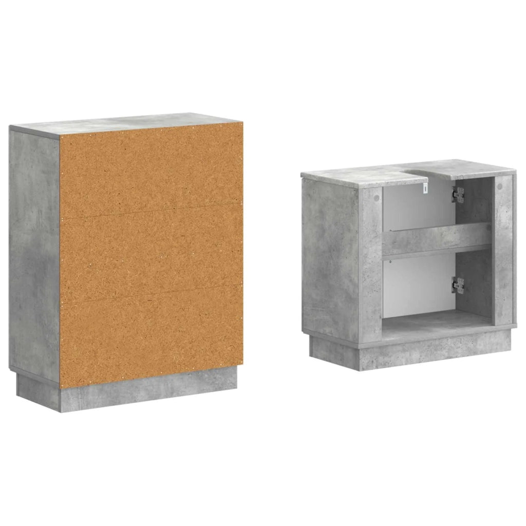 Set di Armadi da Bagno da 2 Pezzi HOORN Grigio Cemento 3417633