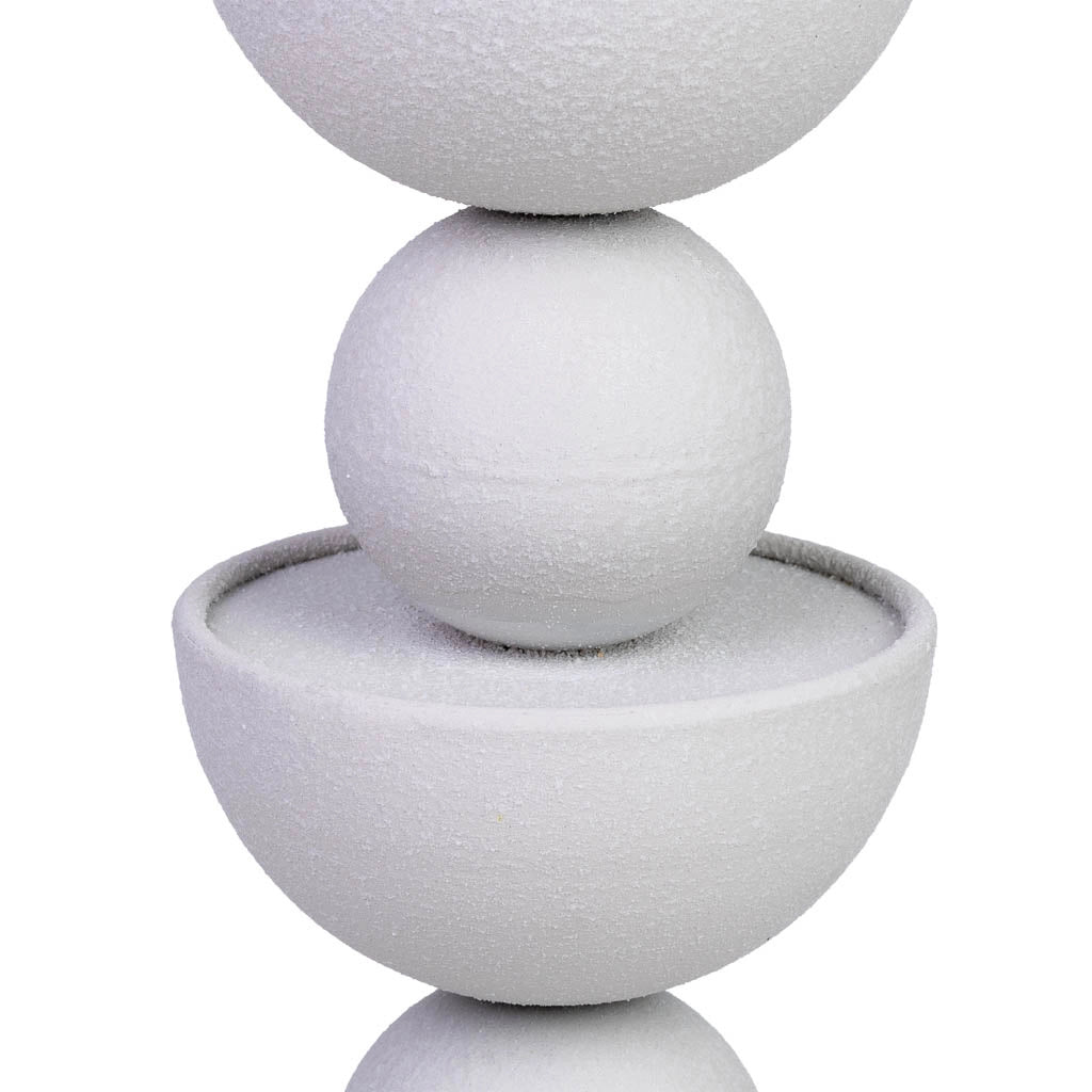Portacandele in metallo bianco 12,5x12,5x43h cm