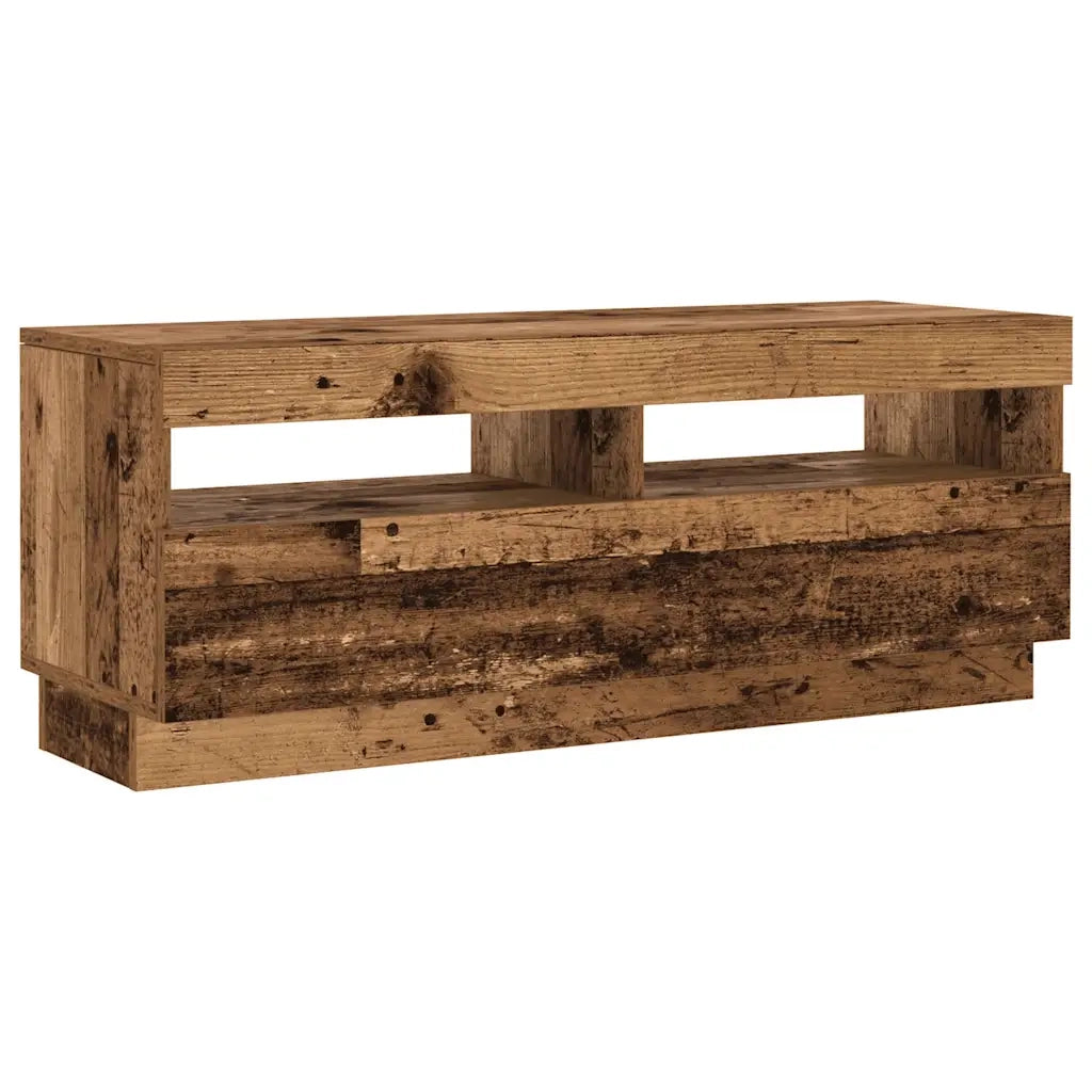 Mobile Porta TV con LED Legno Antico 200x35x40 cm Truciolato 3329165