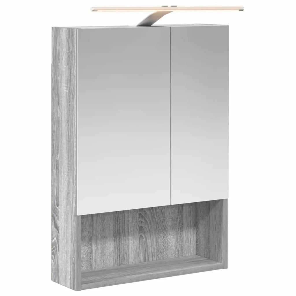 Mobiletto per specchio da bagno Grigio Sonoma 50 x 14,5 x 70 cm