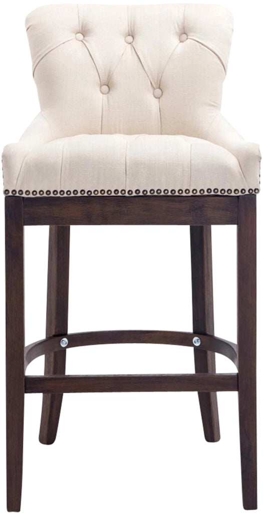 Sgabello Lakewood stoffa antico-scuro crema