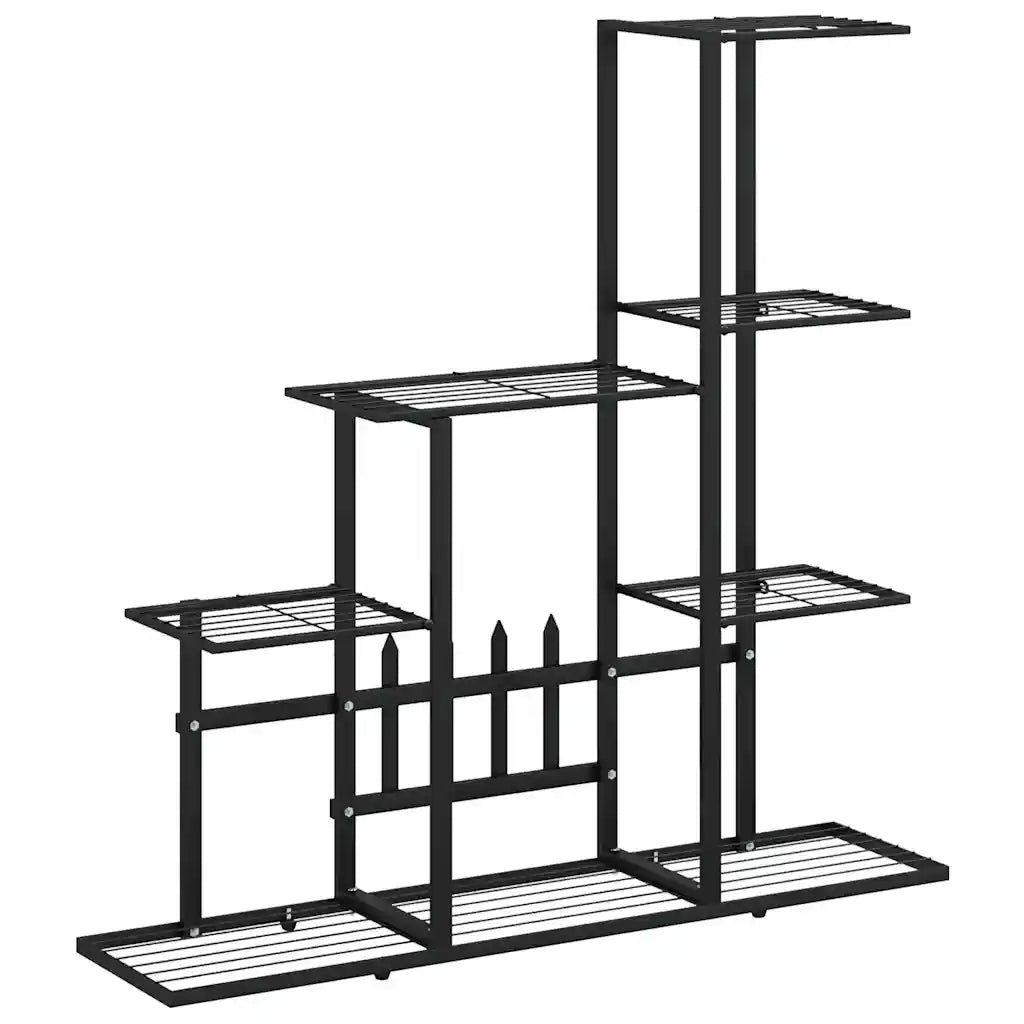 Portapiante | Sostegno per piante 94,5x25x88 cm Nero in Metallo