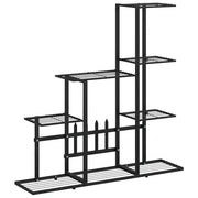 Portapiante | Sostegno per piante 94,5x25x88 cm Nero in Metallo