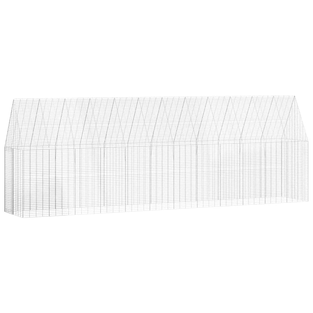 Gabbia per polli 2 pz Argento 600 x 100 x 210 cm CFW9753483
