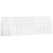 Gabbia per polli 2 pz Argento 600 x 100 x 210 cm CFW9753483