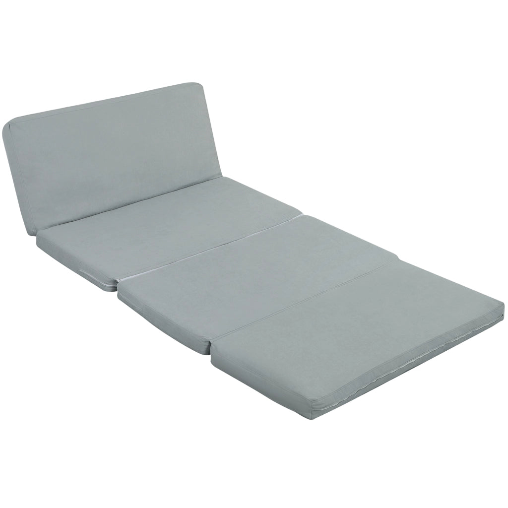 Divano letto reclinabile 4 posti ¨C zephmum ¨C 137.5x85.5x74 cm grigio chiaro