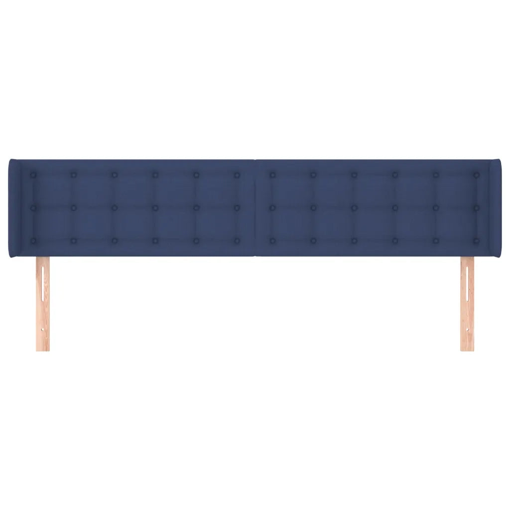 Testiera ad Orecchio Blu 203x16x78/88cm in Tessuto cod mxl 34227