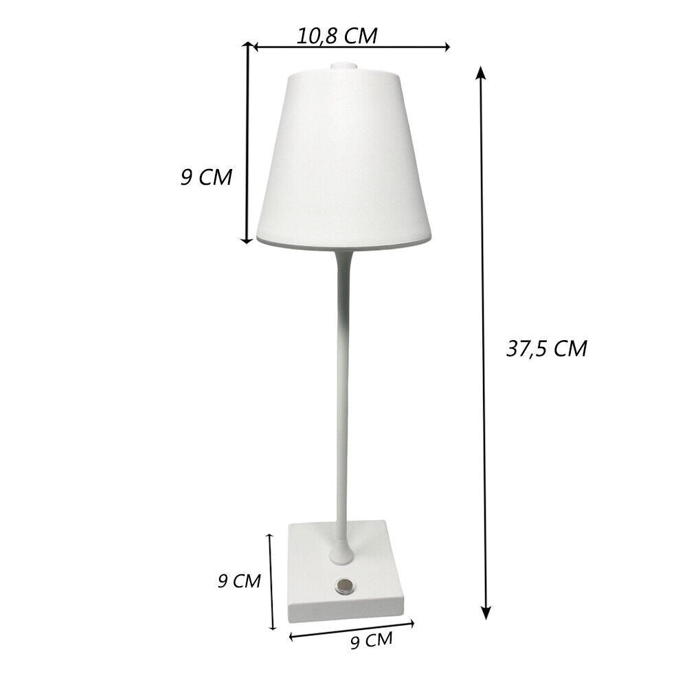 Trade Shop - Lampada Tavolo Ricaricabile Usb 10 Watt 3 Colorazione Di Luce Vari Colori D27-3c -