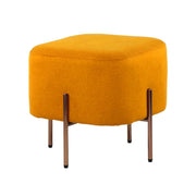 Pouf Poggiapiedi 41x41x41 cm in Tessuto Kate Arancio