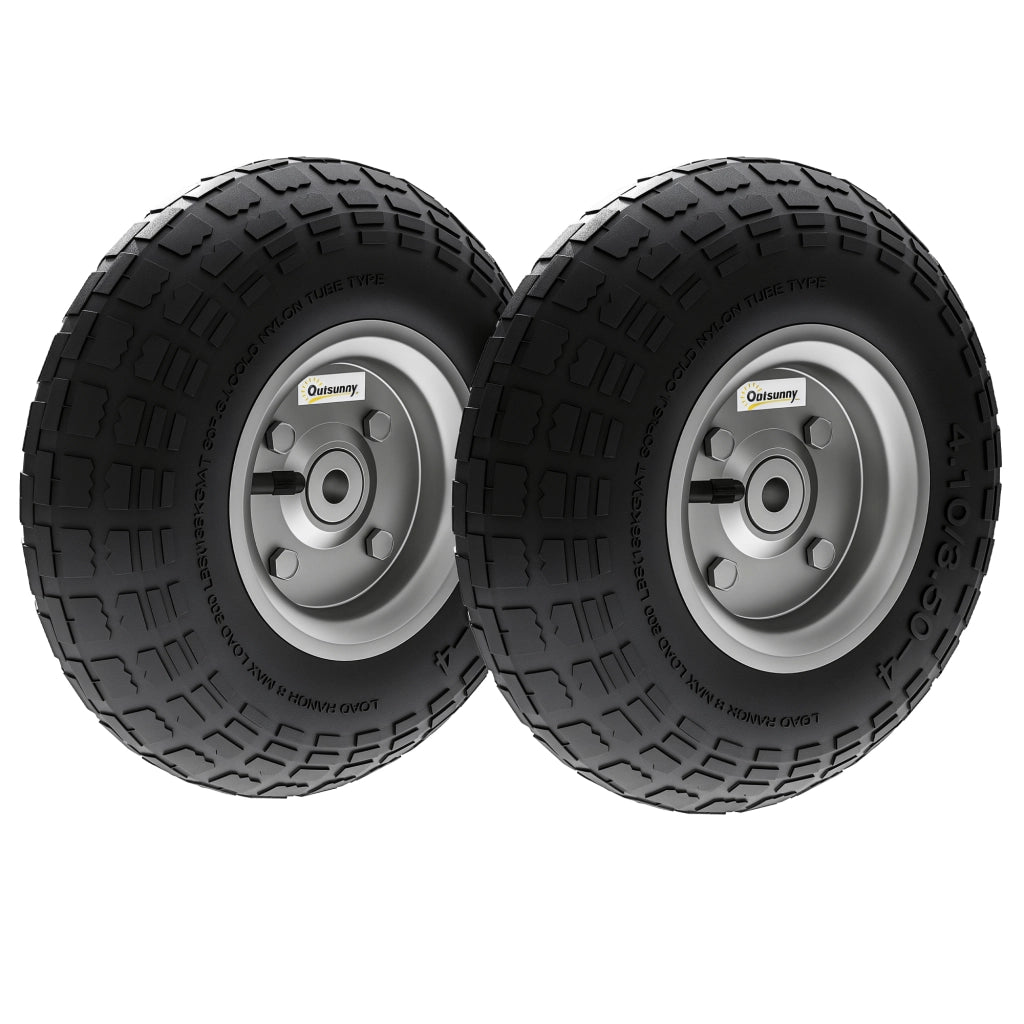 Ruote per Carrello ¨C Zephmum ¨C 2 Ruote, ?25.5x7.5 cm, Nero, Gomma e Acciaio
