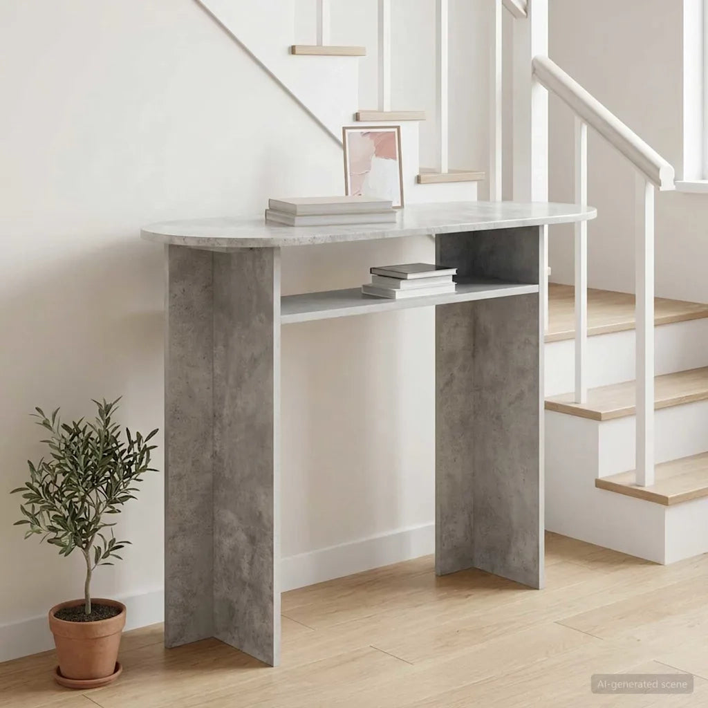 Tavolo consolle Grigio Cemento 100 x 39,5 x 75 cm