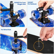 Skateboard 9-laags esdoorn - Skateboard per bambini/ragazzi - Skateboard per adulti - Skateboard con ruote lampeggianti - Skateboard con superficie antiscivolo - Skateboard con robusto manubrio - Skateboard completo