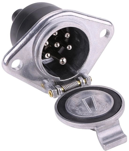 Connettore di alimentazione universale 24V - 7 pin - Connettore di adattamento - Copertura metallica - Connettore a gomma - Durevole e affidabile - Connettore di adattamento