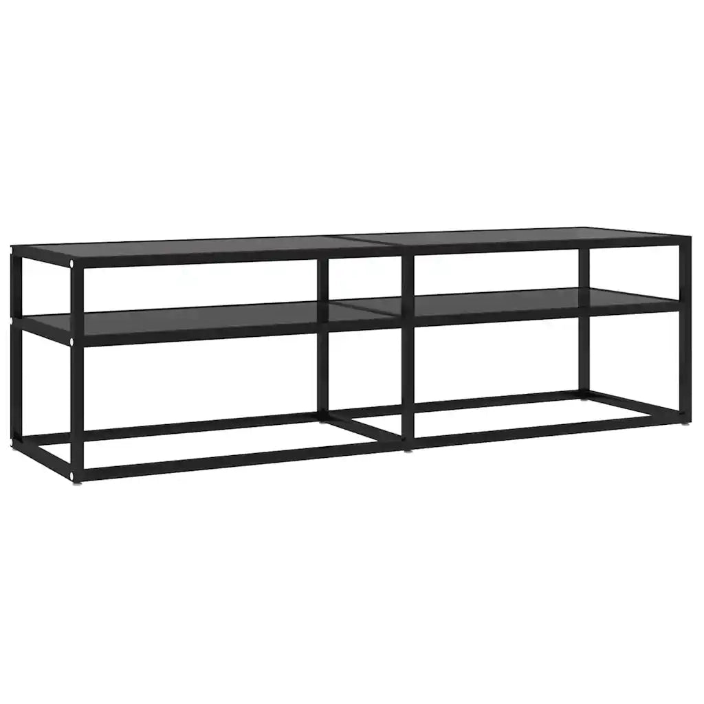 Mobile Porta TV Nero 140x40x40,5 cm in Vetro Temperato cod mxl 60571