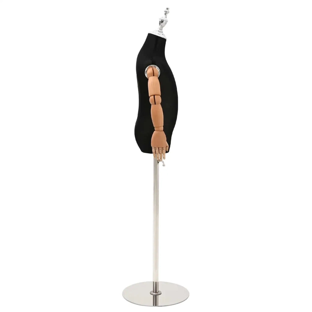 Manichino Regolabile 120-150 cm con Base Unisex PP Nero 42041710
