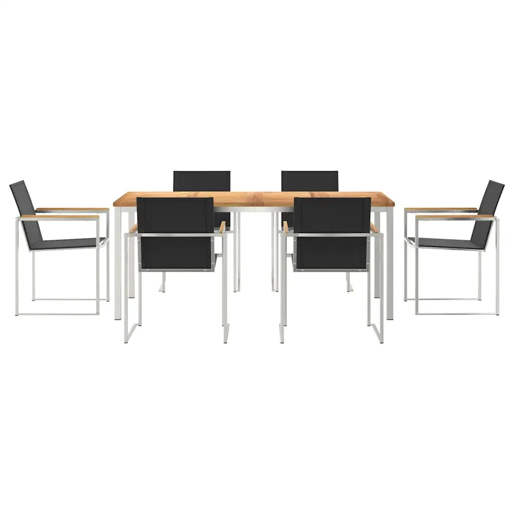 Set da Pranzo per Giardino 7 pcs Marrone Legno di teak solido 3334834