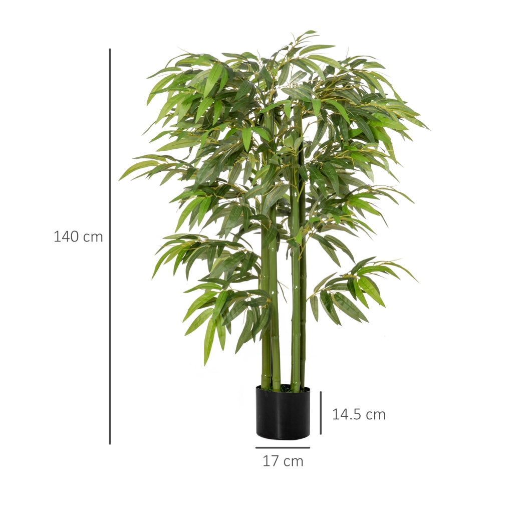 Grande bamb¨´ artificiale, 140 cm, pianta artificiale, piante artificiali in plastica in vaso, bamb¨´ artificiale con 780 foglie, sembra vero, per