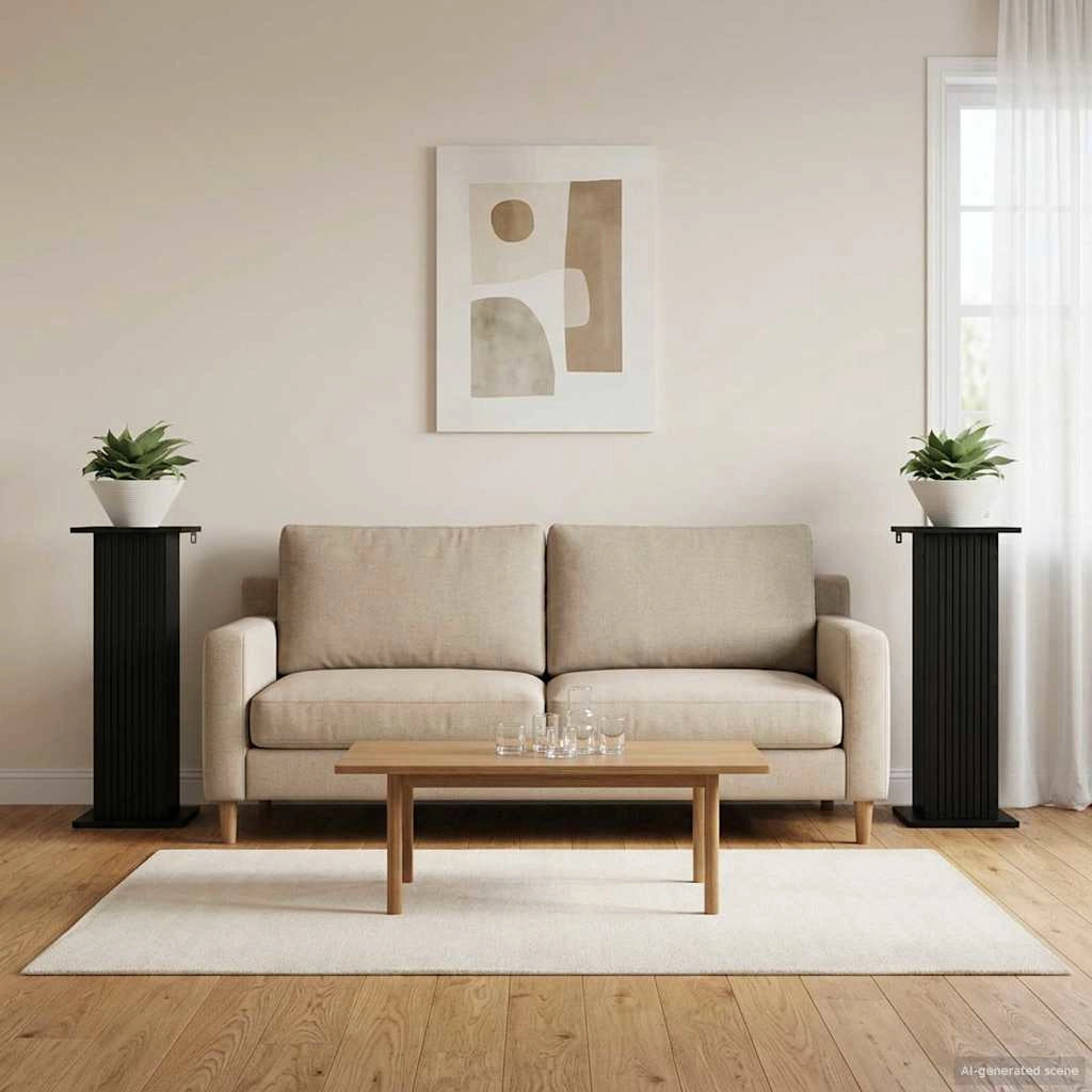 Supporto per piante 2 pz Nero 30,5 x 30 x 80,5 cm 899765
