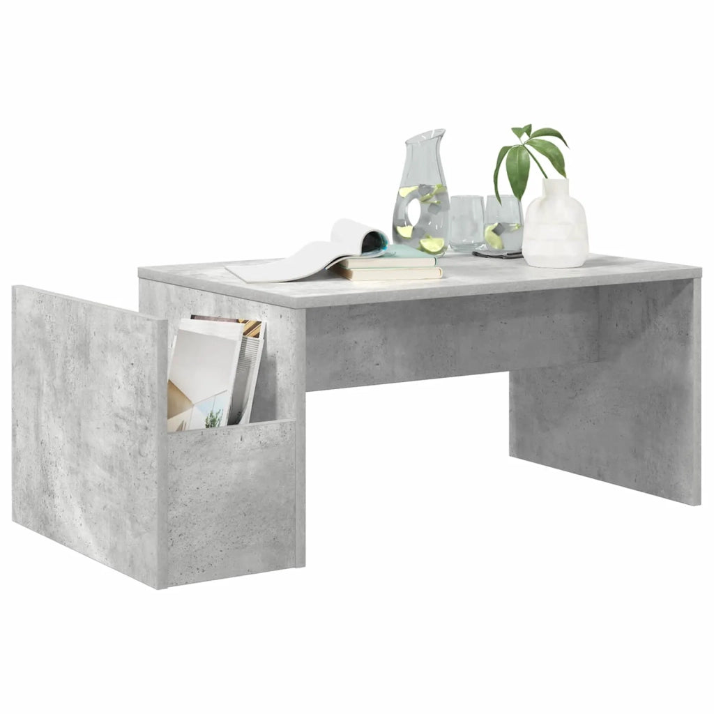 Tavolino da salotto Grigio cemento 90 x 45 x 35 cm 8000175