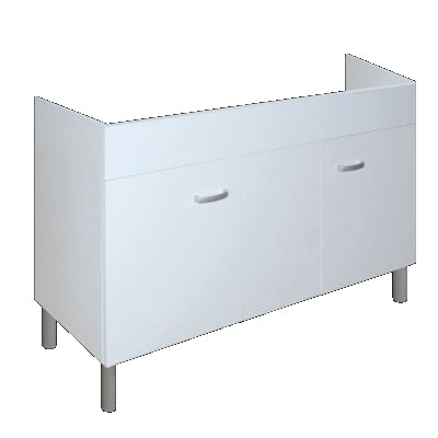 Mobile Sottolavello da Cucina 120x50x69 cm con 2 Ante in Nobilitato Bianco Opaco