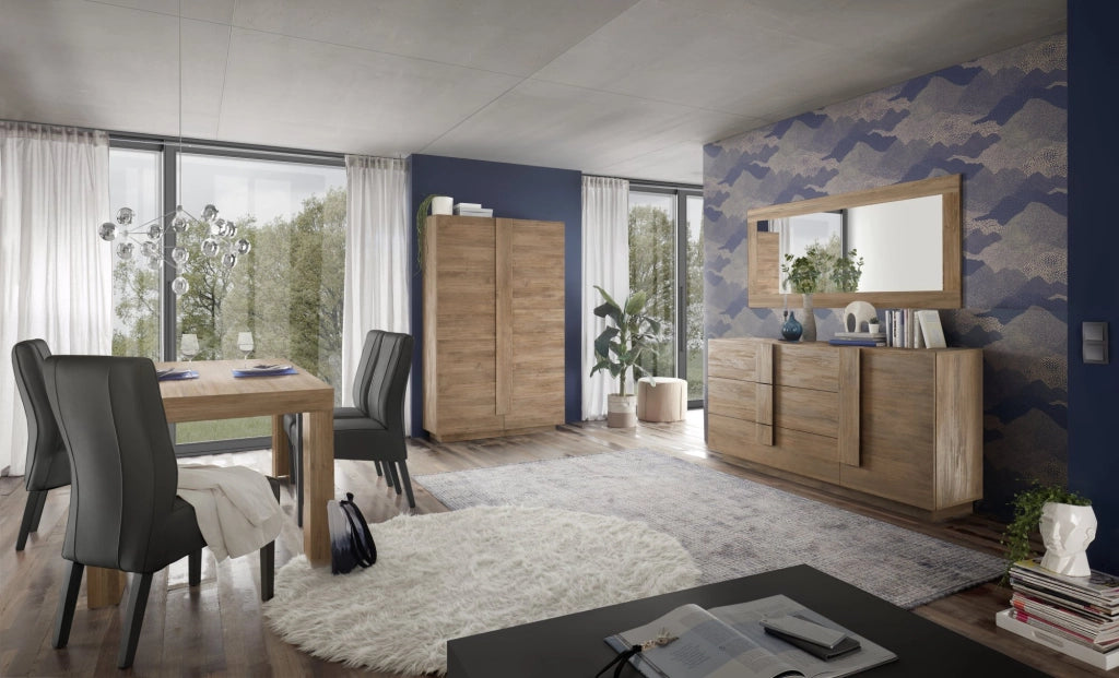 Madia Minoprio, Credenza un Ripiano, 182x44x90h cm Marrone Rovere