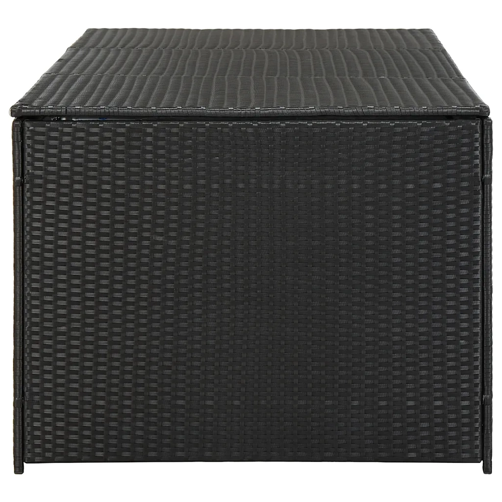 Baule da Giardino in Polyrattan 180x90x70 cm Nero 46477