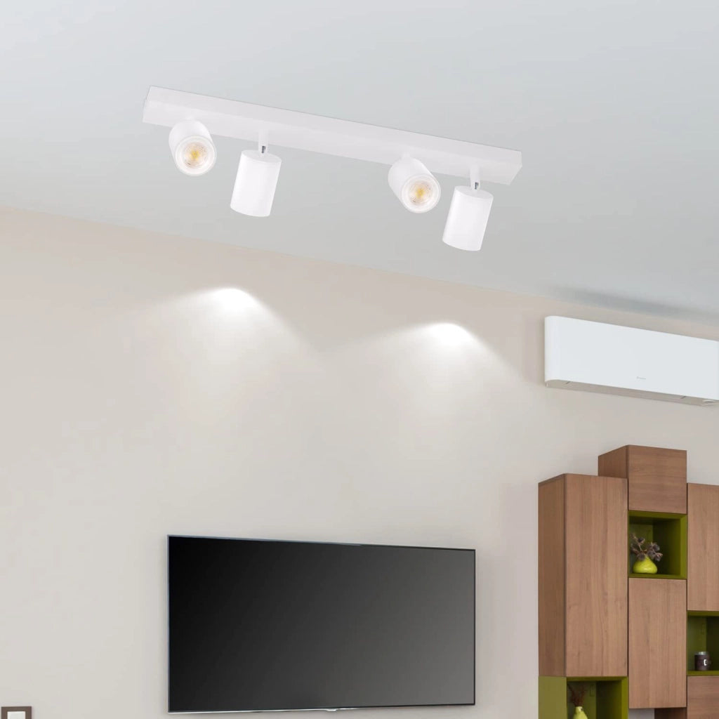 ZMH Faretto da soffitto neri GU10 max 25W rotativi 350° stile industriale per salone camera cucina corridoio