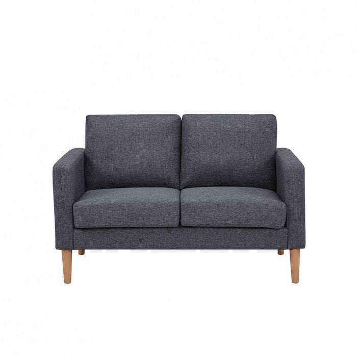 Divano 2 Posti Ramsey 137x73x82 h cm in Tessuto Grigio scuro