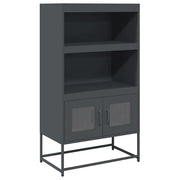 Credenza | Madia | Buffet da pranzo | Armadio da pranzo Antracite 68x39x123 cm Acciaio