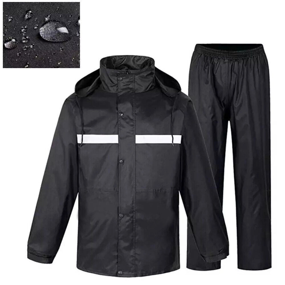 Trade Shop - Tuta Antipioggia Completo Impermeabile Con Giacca E Pantalone Taglia L Xxl -