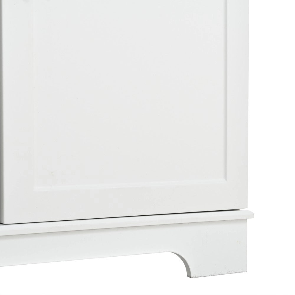 Armadio alto con vetri - Zephmum- 80x38x180cm, 2 ante in vetro, 5 ripiani, stile rustico