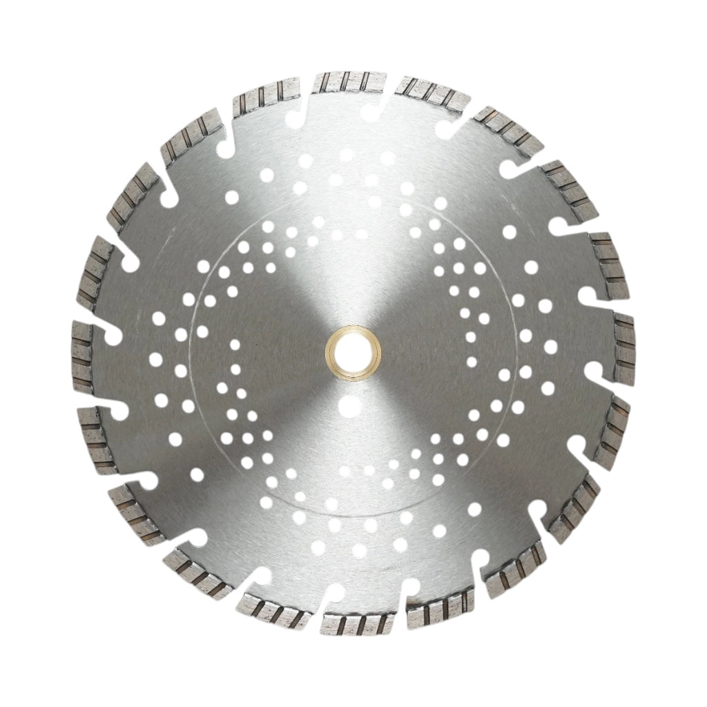 Disco diamantato turbo segmentato 300x30mm, segmento 10mm per cemento armato, pavimentazioni, archi, pietra dura Breckner Germany