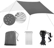 Copertura da pioggia per tende da campeggio impermeabile PU 1500mm, tarp da pioggia, ombrello da tenda, paracadute da sopravvivenza, ricovero per tutti i climi, per attrezzatura da campeggio e escursionismo all'aperto (3m x 3m) - grigio - 300*300cm