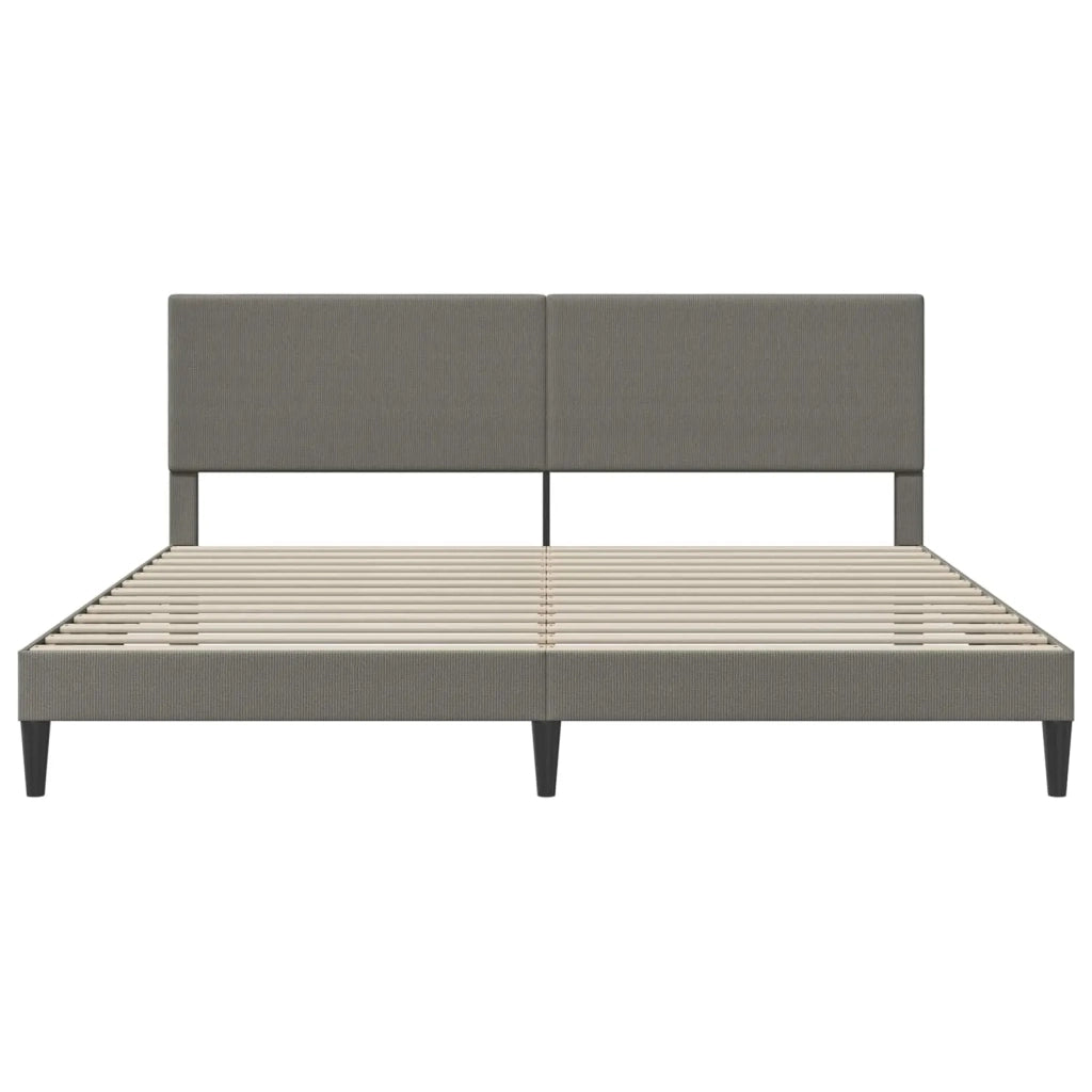 Struttura del letto Grigio Chiaro 200 x 200 cm Tessuto in Cords 42027744