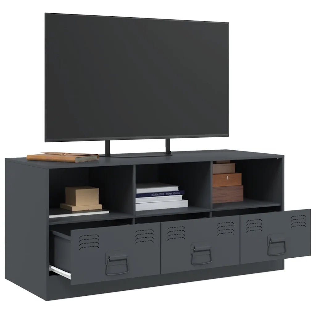 Mobile Porta TV-Mobile per TV-Credenza TV Antracite 99x39x44 cm in Acciaio 656383