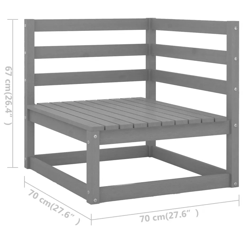 Set Divani da Giardino 6 pz in Legno Massello di Pino  cod mxl 37258