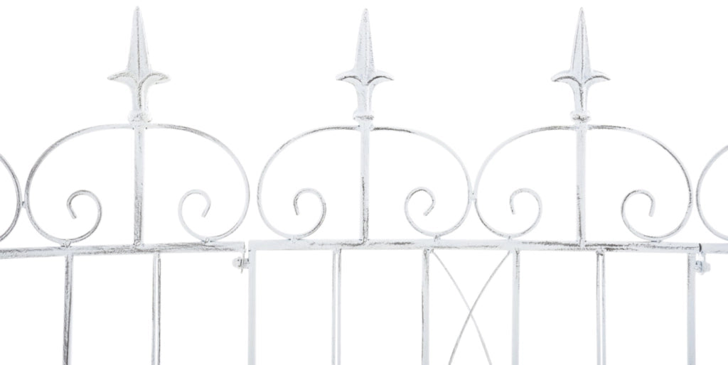 Set di 4 recinzioni da giardino Mangold bianco antico