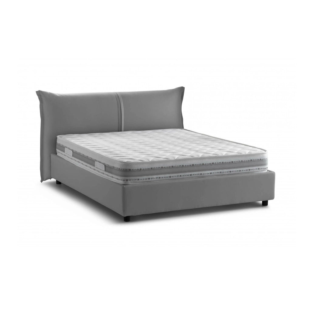 Letto Matrimoniale Aldus, Letto Matrimoniale Materasso Incluso Made in Italy, Grigio