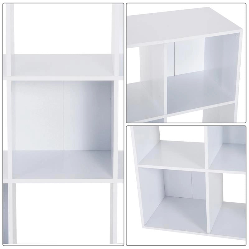 LIBRERIA BIANCA MODERNA 6 SCOMPARTI 91 X 91 X 30 CM
