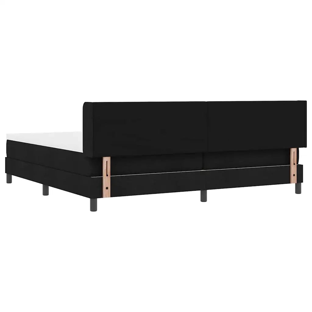 Letto a molle con testiera Nero 200 x 200 cm Tessuto 3341127
