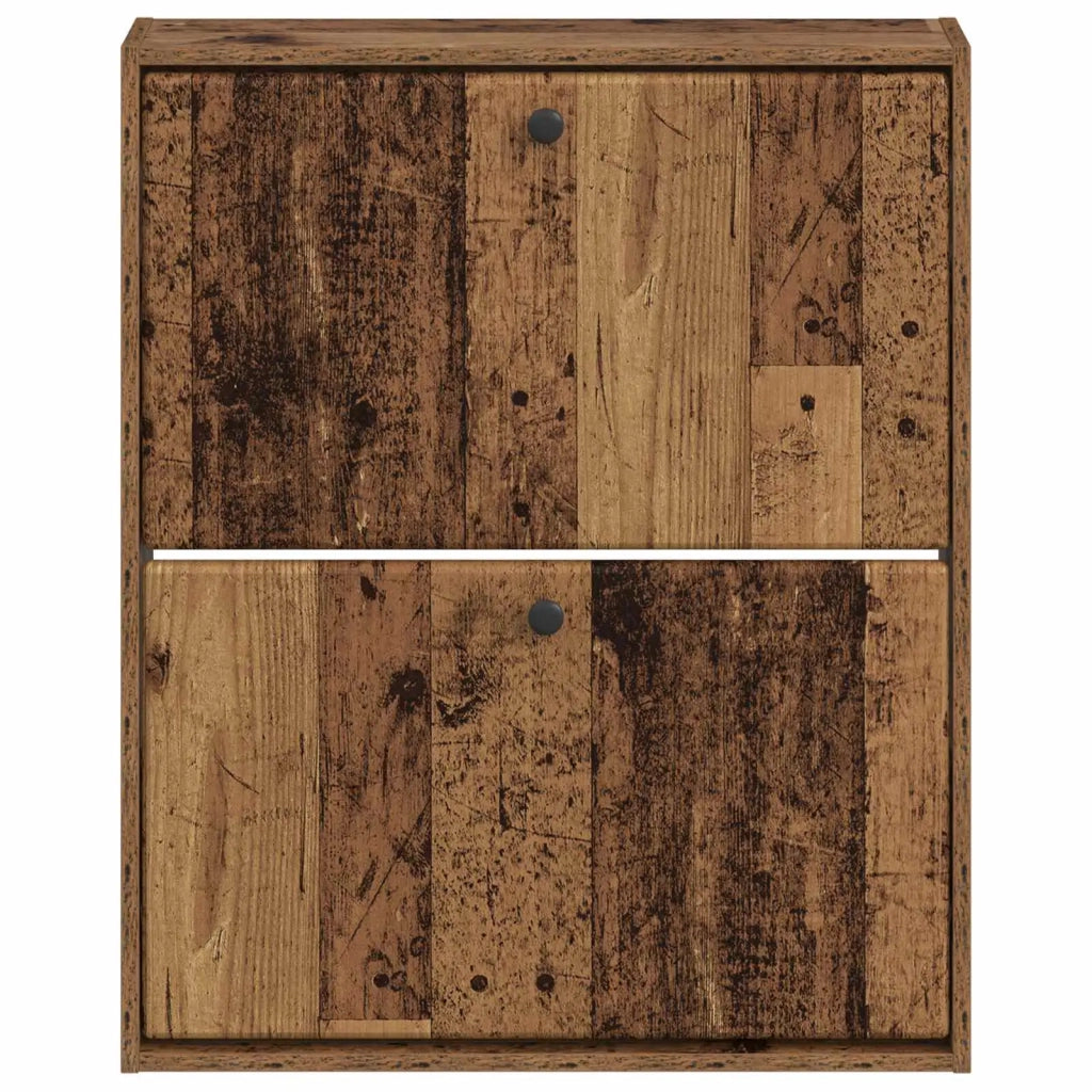 Mobiletto per Scarpe da Muro BREDA 71 x 17 x 86 cm Legno antico 897523