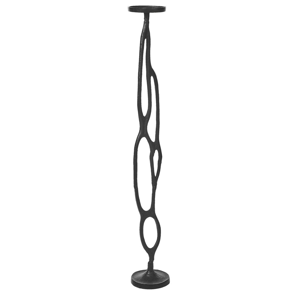 Set di 3 portacandele in metallo nero Tre misure di bastoncini per candele Moderno