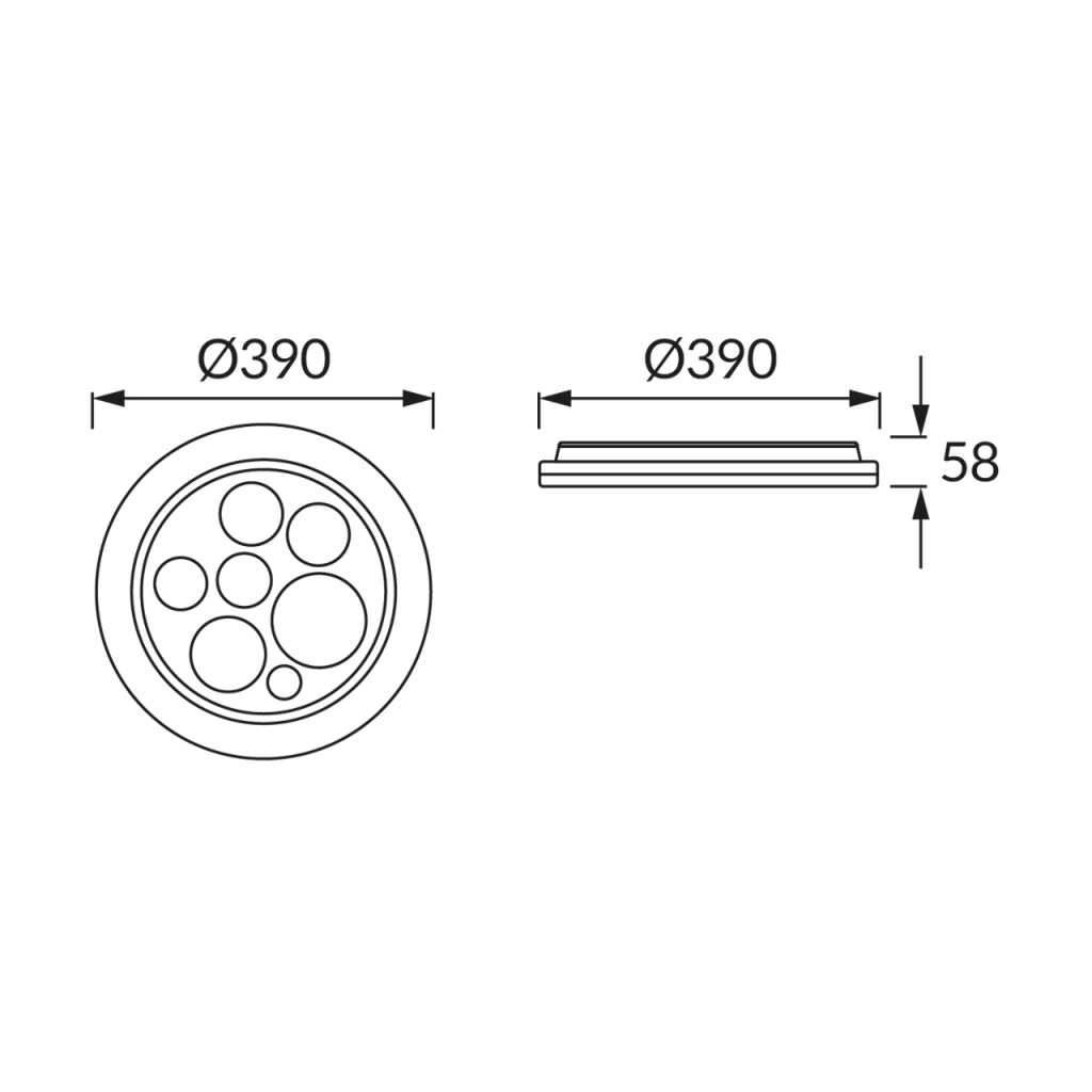 Plafoniera bagno Struhm DROPS Ø39 24W CCT telecomando