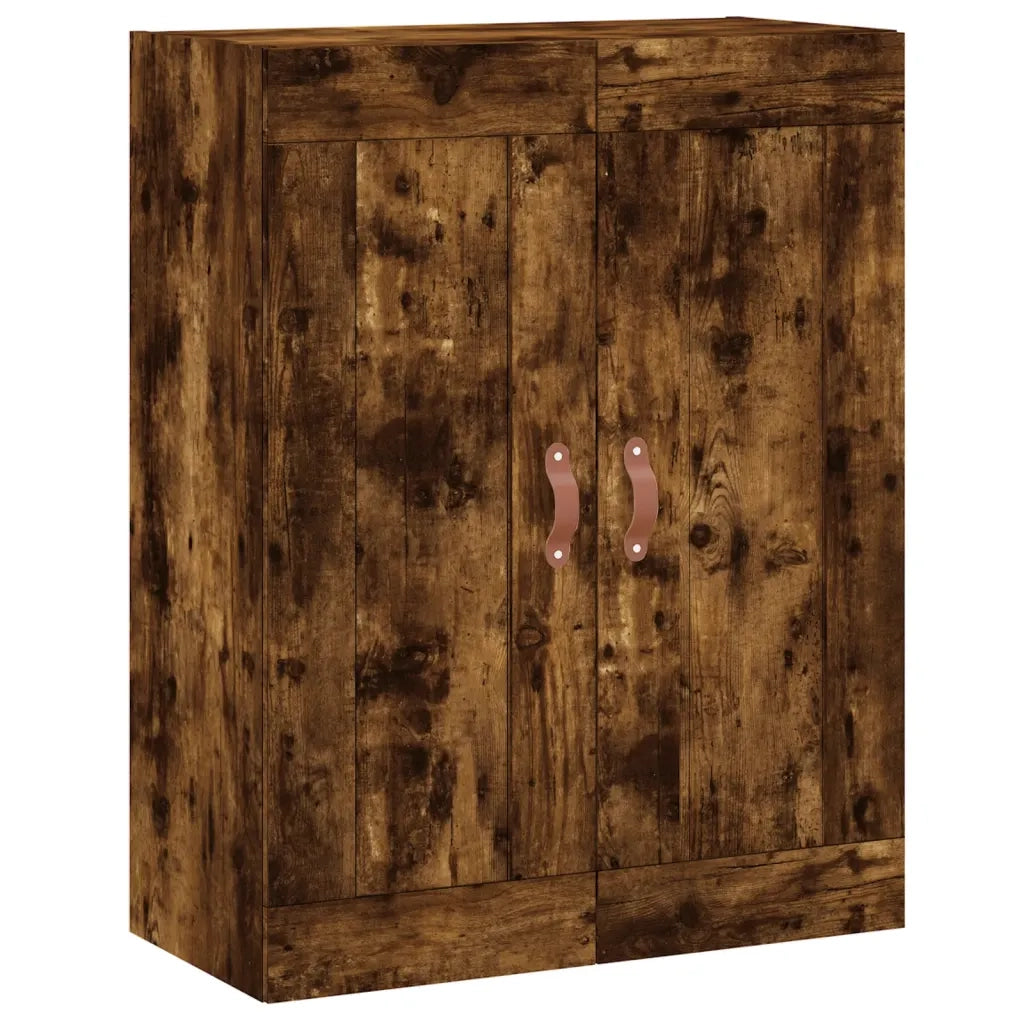 Armadietti a Parete 2 pz Rovere Fumo in Legno Multistrato 3197998